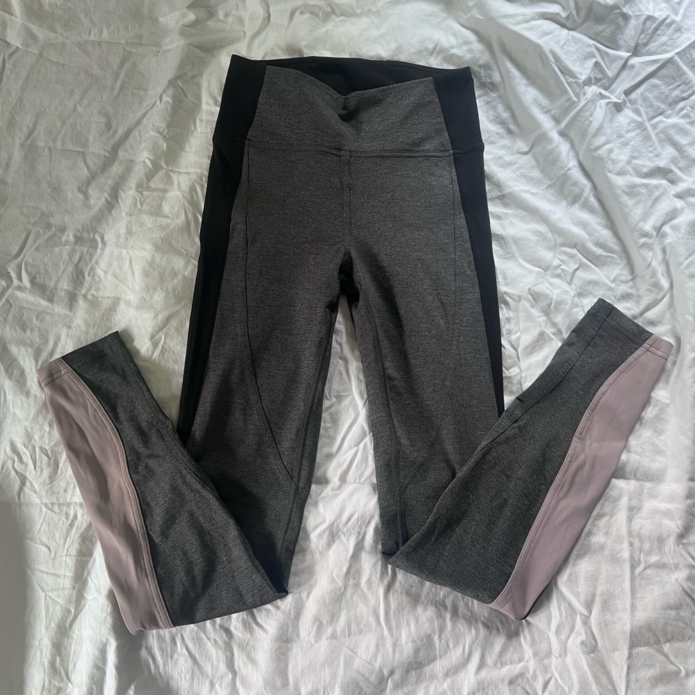 lululemon athletica Gray Black, pink Leggings